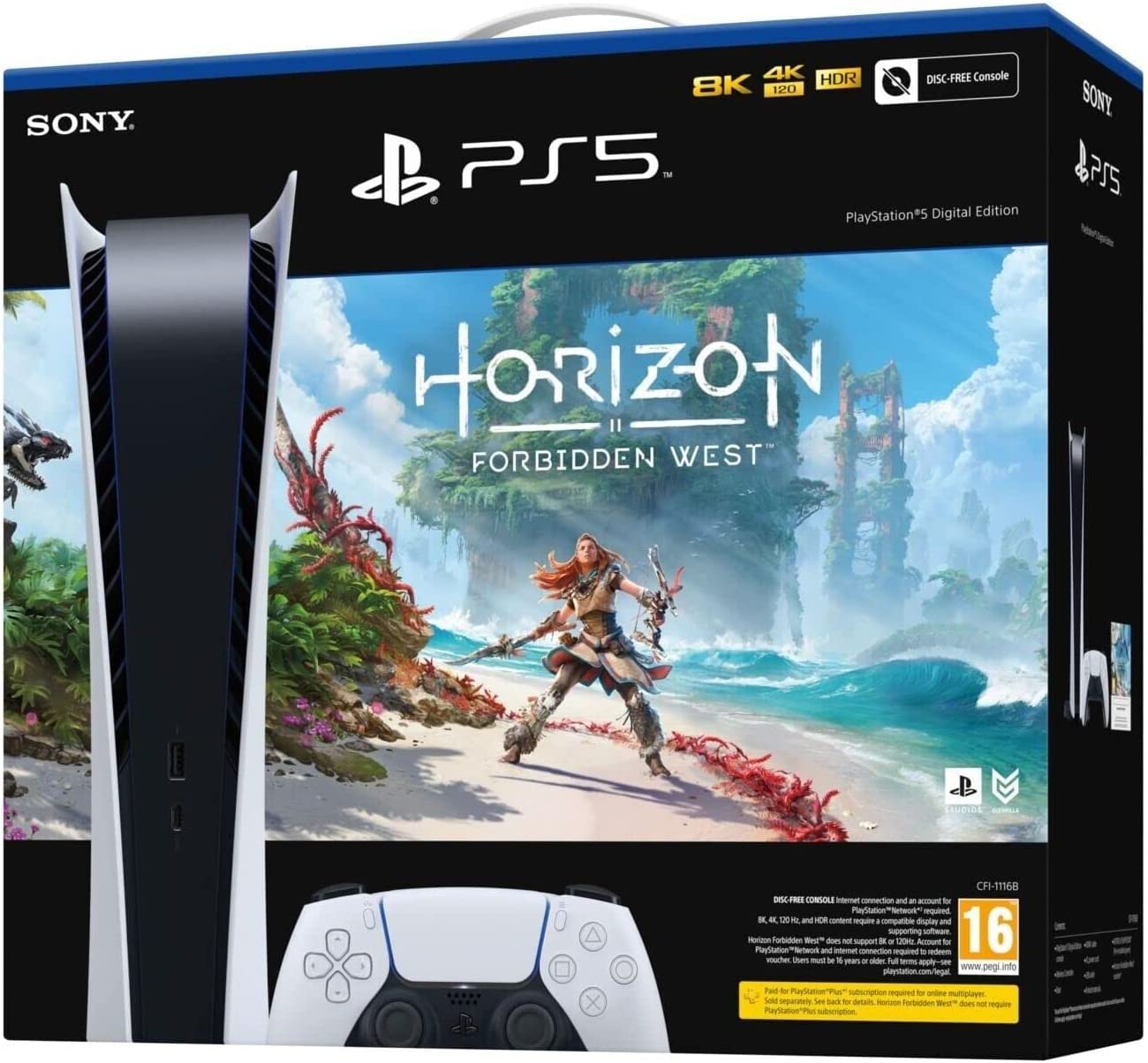 Playstation Console Sony 5 Edition Digital Avec Horizon Forbidden West EU PS5 - Digital Digital - Horizon Verboten West Angebot bei HelloDeals