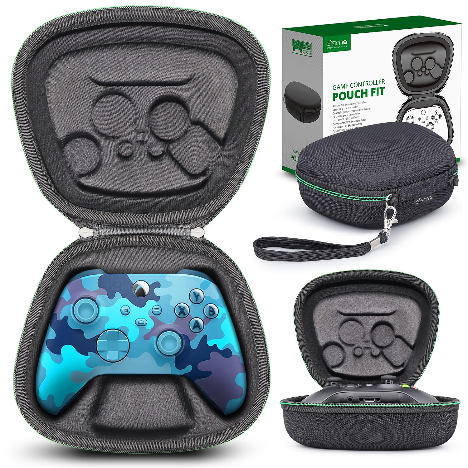 sisma Aufbewahrung Tasche Kompatibel mit Offizielle Xbox Series X oder Series S oder Core Wireless Controller, Robuste Aufbewahrungstasche Hard Case Sicherer Schutz Hülle für Unterwegs, Schwarz Angebot bei HelloDeals