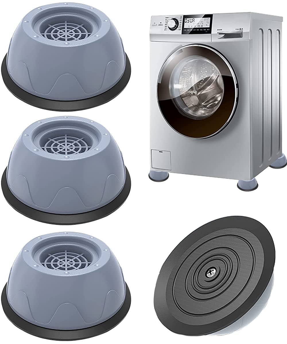 Waschmaschine Füße Pad Fußpolster 4 Stück Universal Anti Vibration Waschmaschine Füße [Vibrationsdämpfer]Anti Rutsch Gummi-Fußpolster Schwingungsdämpfer Antirutschmatte für Waschmaschinen und Trockner Gray-a Angebot bei HelloDeals