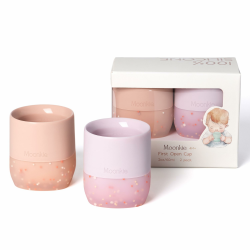 Moonkie Trinklernbecher, 2er-Pack Schnabeltasse Baby Silikon, Trinklernbecher ab 4 Monate, Kinderbecher BPA-frei, Trinkbecher Baby, Becher Kinder mit Kapazitätsmarkierungen, 2oz(Blush/Zartflieder) Blush/Zartflieder 2er-Pack Angebot bei HelloDeals