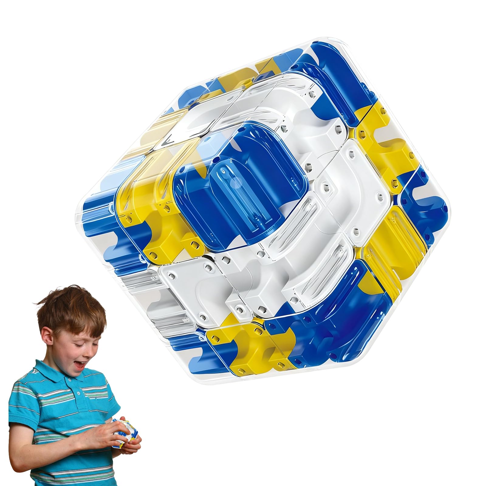 3D Labyrinth Kugel Komplexes Puzzle Mit Rollenden Kugeln, Großer Labyrinth 3D Puzzle Würfel, Zauberwürfel Spielzeug Interaktives, praktisches Gehirntrainingsspielzeug zum Stressabbau (8.5CM) Angebot bei HelloDeals