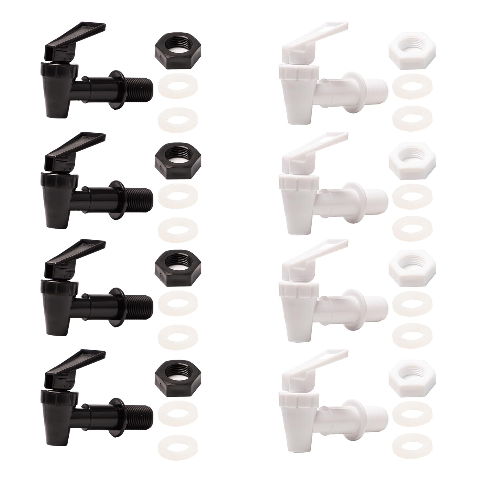 8 Stück Wasserspender Ersatzzapfen Kunststoff Getränkespender Zapfhahn Ersatzzapfen Bierhahn Wasserspender für Saft, Bierfass,Wasserspender,Herstellung von Wein(Schwarz + Weiß) Angebot bei HelloDeals