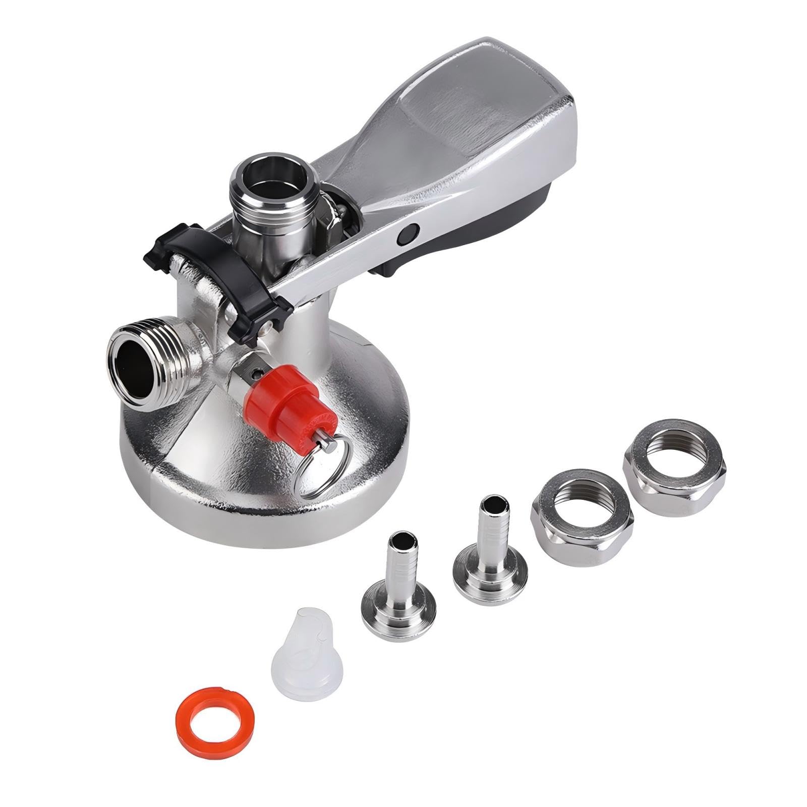 Kegverschluss Zapfkopf, G5/8 Gewinde Keg Zapfanlage Typ G Edelstahl Bierzapfhahn Brauen Fassbier Fasshähne für Hausbrauanlage Bars Restaurants Familienfeiern Angebot bei HelloDeals