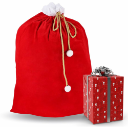 TK Gruppe Timo Klingler Nikolaussack 90x60 cm - Weihnachtssack - Accessoire Geschenkesack - Christmas Bag - Weihnachten - Weihnachtsmann Kostüm für Geschenke Angebot bei HelloDeals