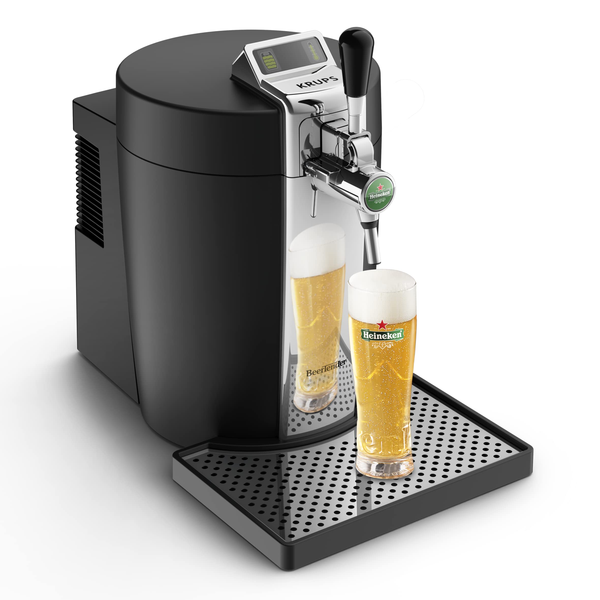 Krups Tireuse à Bière Pompe Machine à Pière Pression Beertender Bierzapfanlage, Zapfmaschine, 5 l, Temperaturanzeige, verbleibendes Volumen, Chrom VB700800, Thermoplast, Schwarz/Anthrazit Angebot bei HelloDeals