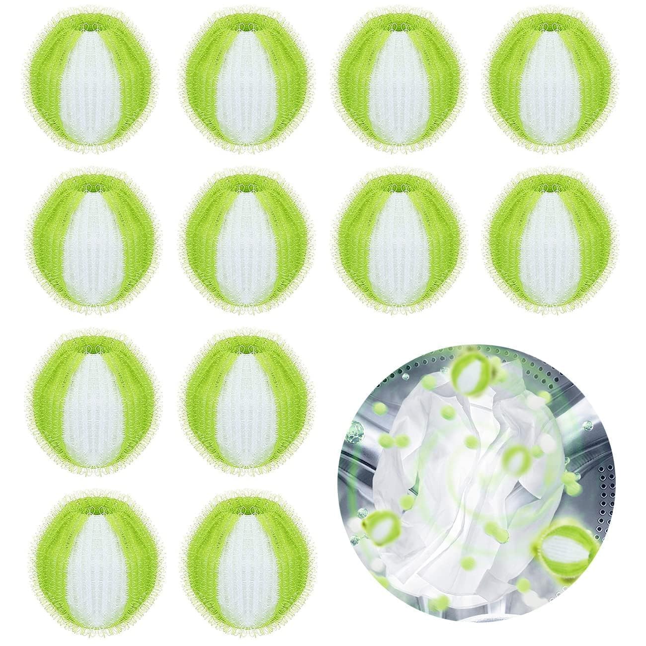 12 Stücke Tierhaarentferner Waschmaschine,Fusselbälle Waschmaschine,Haarentferner Tierhaare,Hundehaarentferner für die Waschmaschine,Und Wiederverwendbar Grün251124 Angebot bei HelloDeals