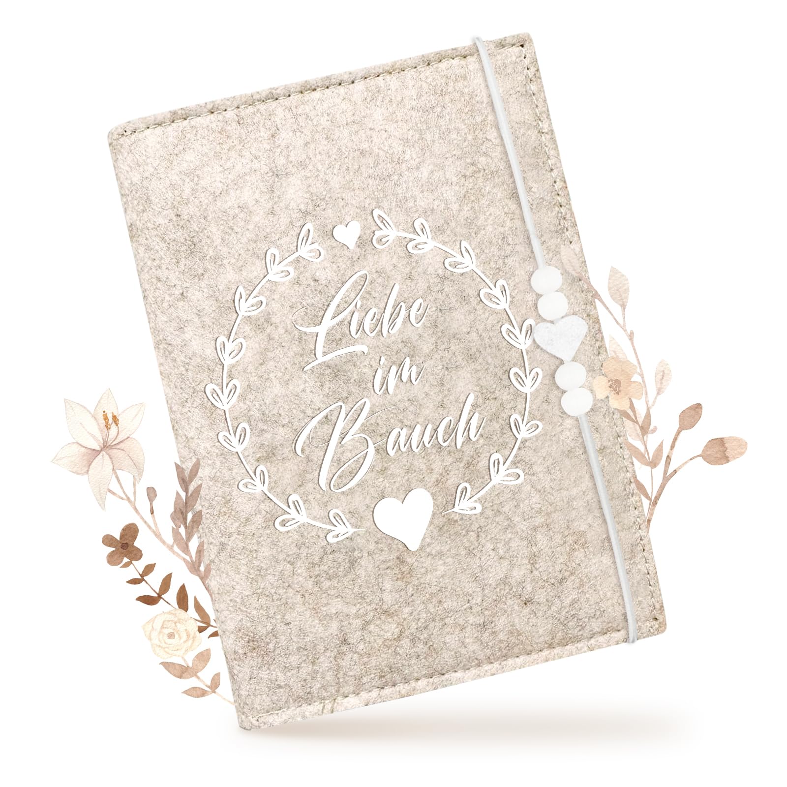 Mutterpasshülle aus Filz für Deutschen Mutterpass, Mutterpass-Schutzhülle zur Aufbewahrung von Impfpass usw,Süßes Geschenk für Schwangerinen und Zukunftige Mütter Sonne Liebe im Bauch Angebot bei HelloDeals