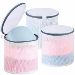 3 Stück BH Waschbeutel für Waschmaschine 18cmx20cm, BH Wäschenetz mit Verstecktem Reißverschluss Wiederverwendbare BH Netz für Waschmaschine, Wäschesack Waschmaschine für BHs Unterwäsche Socken Grau+weiß Angebot bei HelloDeals