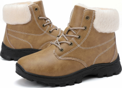 Winterschuhe Herren Damen – Warm Gefüttert Winterstiefel Schneestiefel Leicht Rutschfest Outdoor Wanderschuhe, Trekking Stiefel für Schnee & Alltag 39 EU Khaki Gb189 Angebot bei HelloDeals