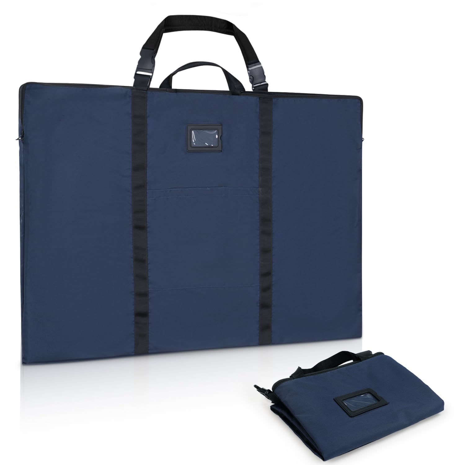 Leichte Künstler Portfolio Tasche,61 x 91,4 cm Zeichenmappe mit Tragegriff und Abnehmbarem Schultergurt, Weich Malmappen für Kunstwerke, für A1/A2 gerahmte Leinwände Marine Angebot bei HelloDeals