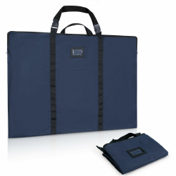 Leichte Künstler Portfolio Tasche,61 x 91,4 cm Zeichenmappe mit Tragegriff und Abnehmbarem Schultergurt, Weich Malmappen für Kunstwerke, für A1/A2 gerahmte Leinwände Marine Angebot bei HelloDeals