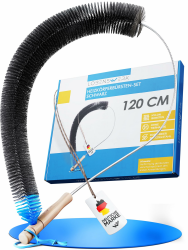 Heizkörperbürste 2.0 [120cm - Schwarz] aus tierfreien Nylonborsten - Heizungsbürste, Heizkörper Reinigungsbürste für alle Flach- Rippen- und Badheizkörper mit Anti-Kratz-Gummiummantelung Schwarz 120cm Angebot bei HelloDeals