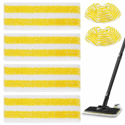 6 Stück Mikrofaser-Tuchset für Kärcher Dampfreiniger Easyfix SC2 SC3 SC4 SC5, Saugstarke Wischmopp Ersatzbezug Set Dampfreiniger Zubehör mit 4 Bodendüse Tücher Ersatzteile und 2 Handdüse Angebot bei HelloDeals