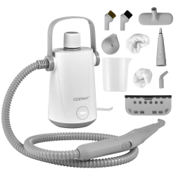 COSTWAY Dampfreiniger Handgerät | 1000W & 300 ml Wasserkapazität & 10 Zubehörsätze | Steamshot Steam Cleaner für alles, Teppiche, Fenster, Polster, Bad Grau Angebot bei HelloDeals