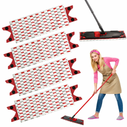 4 Stück Bodenwischer Ersatzbezug Compatible with Vileda Ultramax, Wischmopp Ersatzteile Mikrofaser, Wischbezug Waschmaschinen Geeignet Flecken Entfernen für Empfindliche Böden, Hartböden Angebot bei HelloDeals