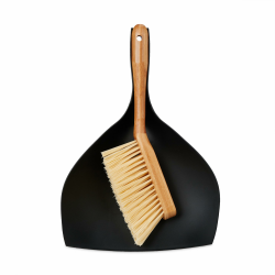 Relaxdays Kehrgarnitur, Schaufel Besen Set, Haushalt, Camping & Auto, Bambus & Kunststoff, Handfeger, schwarz-Natur Angebot bei HelloDeals