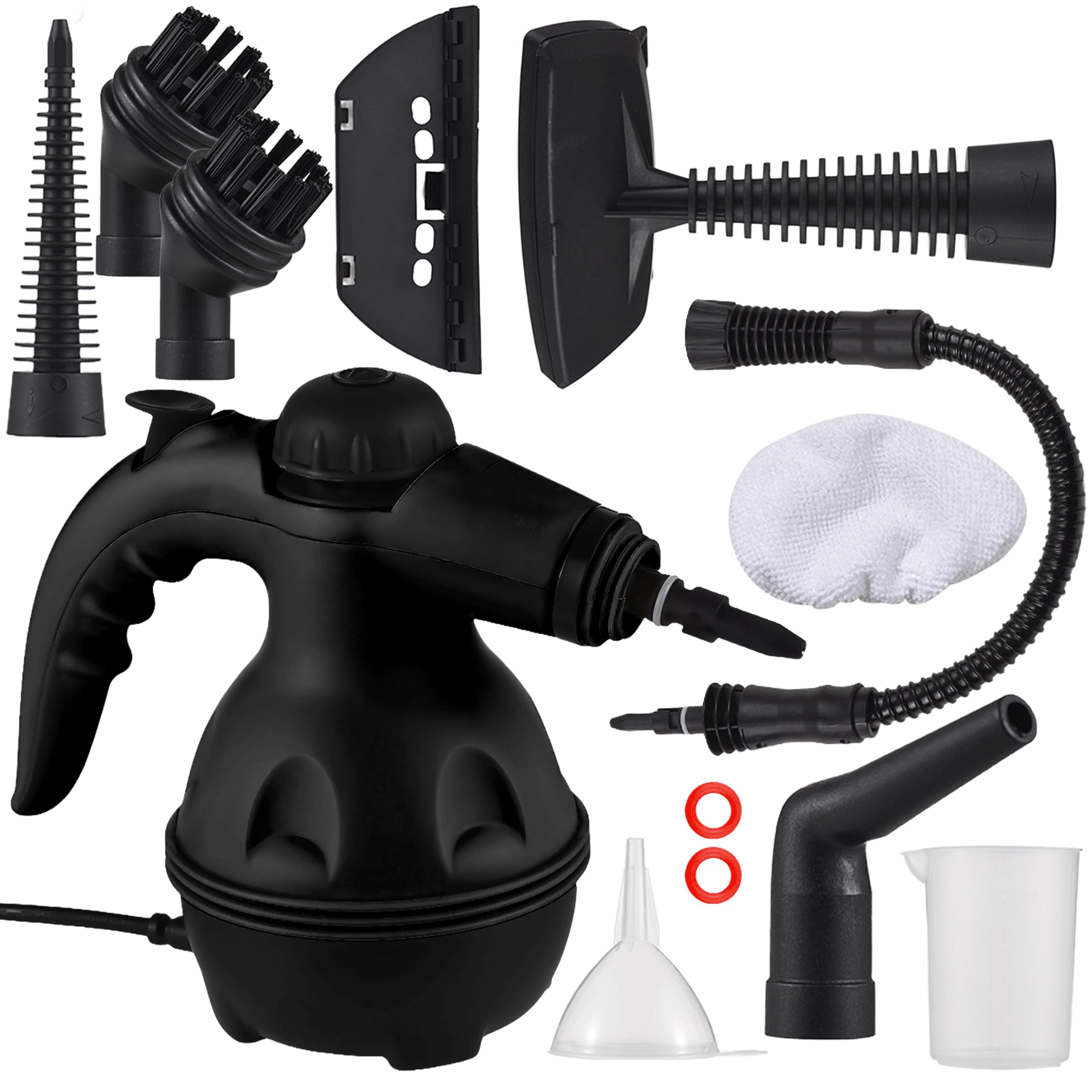 Dampfreiniger Handgerät 1000W - Tragbarer Steam Cleaner mit 9 Aufsätzen - Chemiefreie Reinigung für Bad, Küche, Fenster, Polster und Auto - 220-240V - Handdampfreiniger für Haushalt Angebot bei HelloDeals