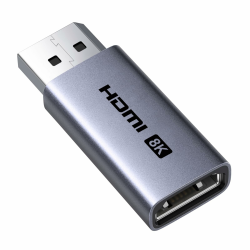 UGREEN 8K Displayport auf HDMI Adapter, Unidirektional DP auf HDMI 8K@60HZ/4K@240Hz/2K@240Hz/1080P@480Hz, Kompatibel mit HP, Dell, Projector, Monitor, AMD, GPU, NVIDIA 1 Stück Angebot bei HelloDeals