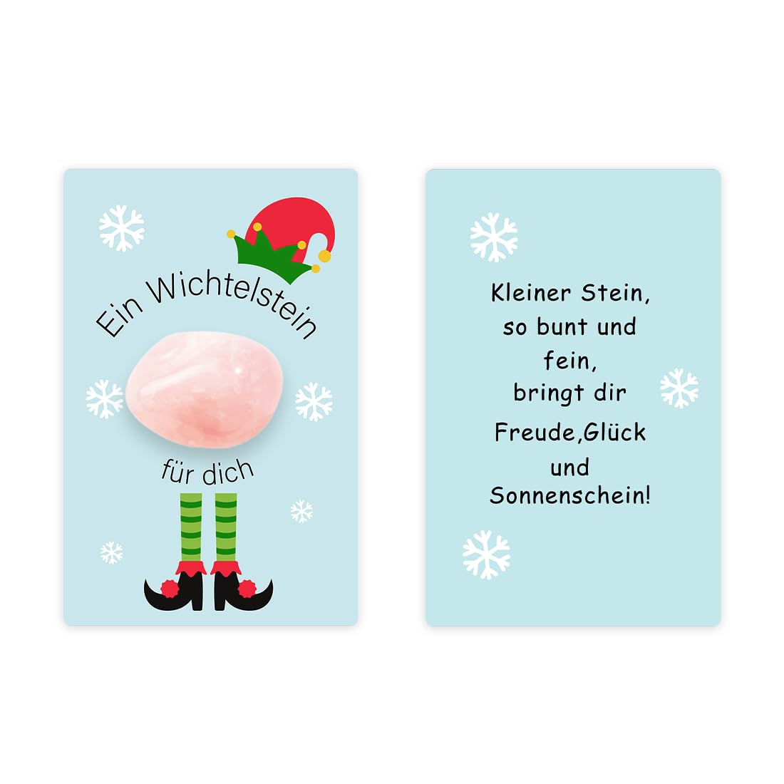 Wichtelstein Wichtel Zubehör, Glücksstein mit Karte, Wichtelgeschenk Mitgebselstein, Wichtel Glücksbringer für Kinder Adventskalender Geschenk Weihnachten Kindergarten Schule (2-3 cm, Rosa) Angebot bei HelloDeals