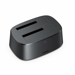 UGREEN Festplatten Dockingstation, USB 3.0 HDD Docking Station für 2,5''/3,5'' SATA HDD & SSD, 5Gbps Dual Bay Festplatten Adapter unterstützt Offline-Klonen und UASP Angebot bei HelloDeals