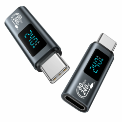 80Gbps 240W USB C Adapter [2Stück] Mit LED Display, Typ C Output Power MAX 48V/5A für iPhone15/15 Pro/15 Pro MAX, Samsung Galaxy S23/S22 und Mehr USB-C Geräte Angebot bei HelloDeals