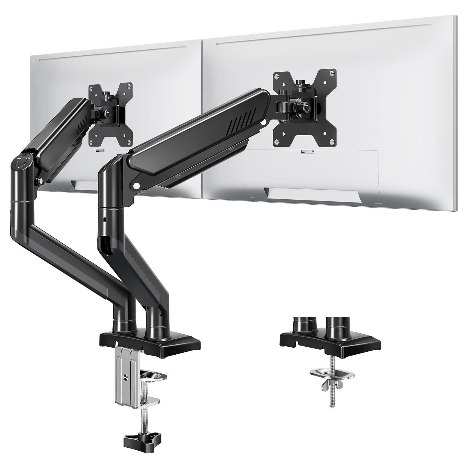 MOUNTUP Monitor Halterung 2 Monitore für 13 bis 32 Zoll Bildschirme, Dual Arm Monitorhalterung Höhenverstellbar Hält 2-10 kg, Neigbar Schwenkbar Drehungbar, VESA 75 /100mm, EU8014B Angebot bei HelloDeals