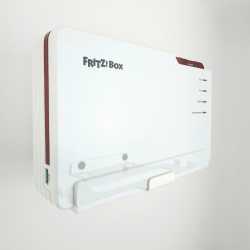 Wandhalterung für AVM Fritzbox 5690 Pro aus Metall, stabil und platzsparend, Wandmontage, Halterung für Fritz-Router 5690 Pro Metall in weiß - Made in Germany Angebot bei HelloDeals