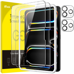 JETech Schutzfolie für iPad Pro 13 Zoll M5/M4 (2025/2024) mit Kameraschutz, Einfachen Installationswerkzeug, Gehärtete Glas Displayschutz Anti-Kratz, HD Klar, 2 Stück Jeweils iPadPro13(M5/M4) Angebot bei HelloDeals