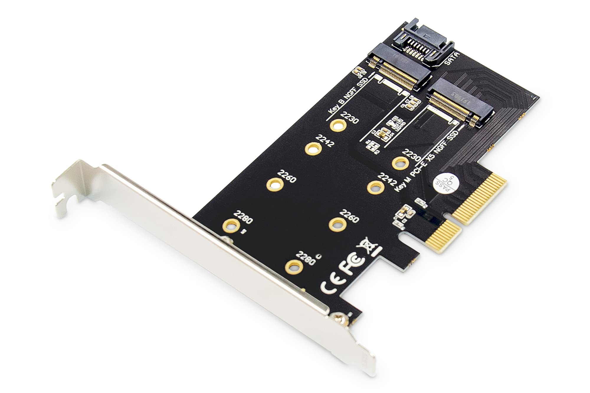 DIGITUS IO-Karte - PCIe - M.2 NGFF / NVMe Schnittstellenkarte - 2-Port - M.2 (2230, 2242, 2260 & 2280) IO-Karte - 2x M.2 Slot - 2230 bis 2280 PCIe Angebot bei HelloDeals