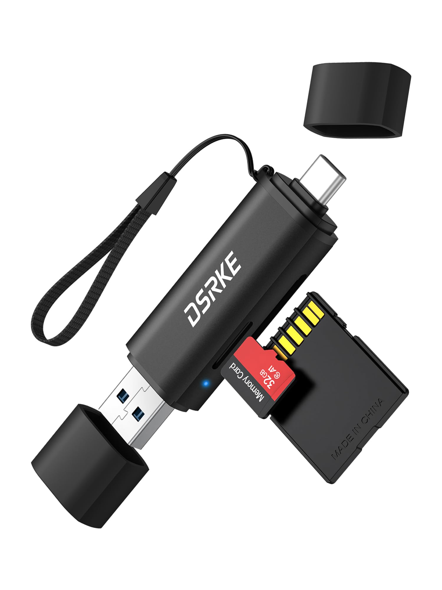 SD Kartenleser, USB 3.0 & USB C Dual Stecker Kartenlesegerät, Aluminium Micro SD Adapter für SD, SDHC, SDXC, microSDHC, microSDXC Karten | Kompatibel mit iPhone 17/16/15, Android, Windows/macOS Angebot bei HelloDeals