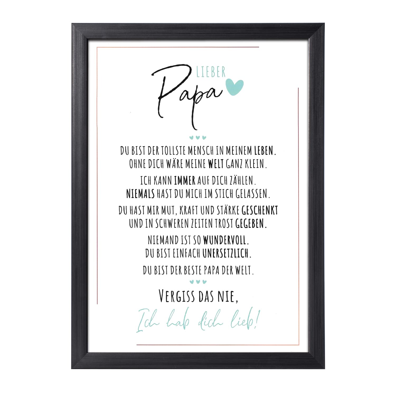 Fjllrven Definition Poesie Kunstdruck-Poster | Weihnachtsgeschenke Papa Geschenk | Vatertagsgeschenk | Geschenke für Papa Geburtstag | Wanddeko Deko Wohnzimmer | DINA A4 mit Rahmen Schwarz 33L x 23B cm mit Rahmen | Schwarz | Papa Angebot bei HelloDeals