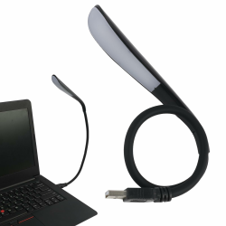 Dimmbare USB-Lampe, Leselampe Mini-USB-Licht für Laptop, Flexible Tastatur-Licht für Computer, usb led lampe laptop 14-LED-Perlen, 3-stufig einstellbare Helligkeit, usb licht Schwarz (1) Angebot bei HelloDeals