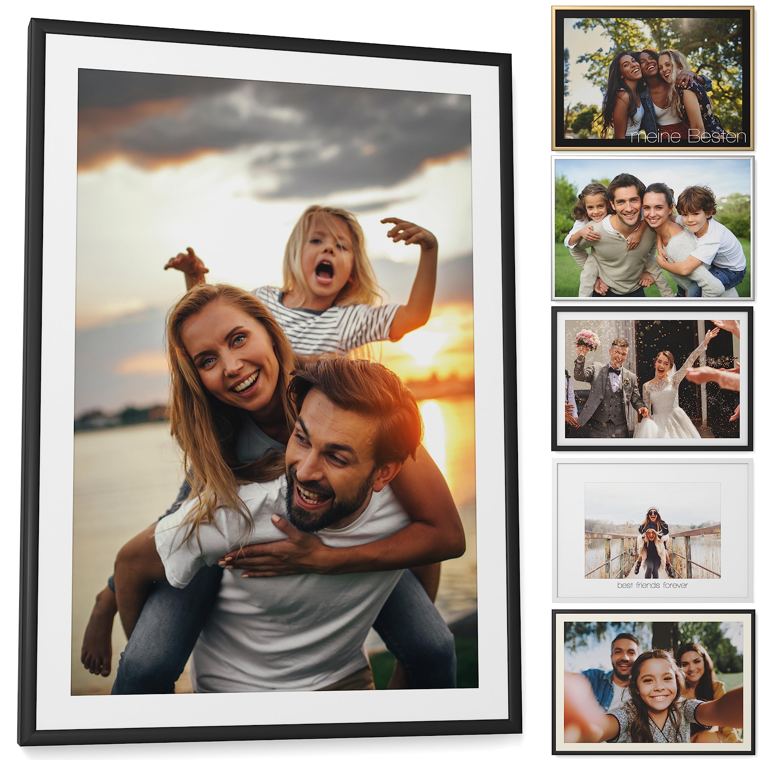 Papierschmiede® Dein Foto personalisiertes Geschenk - A5 im Bilderrahmen, Fotodruck Bild zum Muttertag, Vatertag, Jahrestag, Hochzeitstag, Valentinstag, Poster zum Geburtstag oder Weihnachten Dein Fotodruck 21L x 14.8B cm Angebot bei HelloDeals