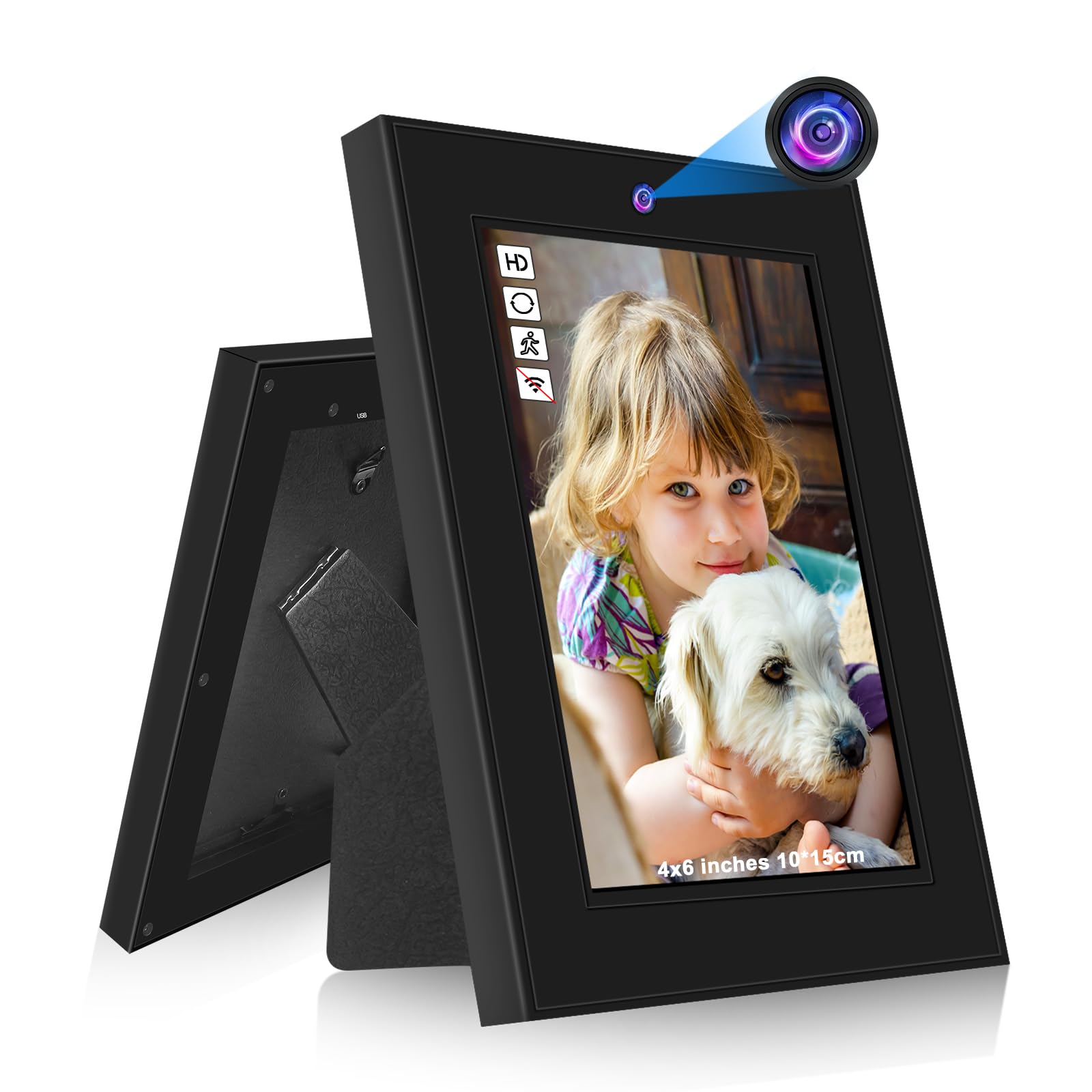 Bilderrahmen Kamera HD 1080P Kleine Kamera, Fotorahmen Videokamera, Bilderrahmen Kleine Kamera Unterstützung Bewegungserkennung und Loop-Aufnahme Angebot bei HelloDeals