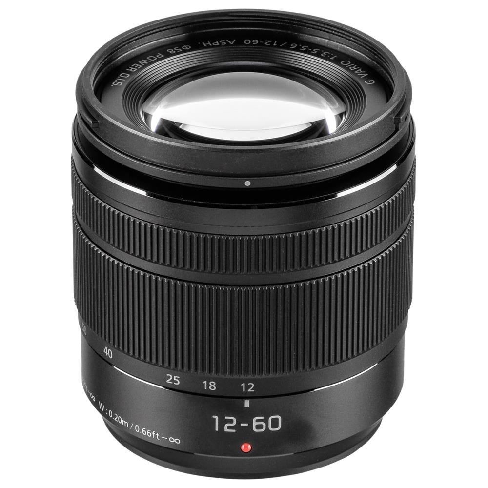 Panasonic H-FS12060E LUMIX G Vario 12-60 mm F3.5-5.6 ASPH. Objektiv (5x Zoom, Power O.I.S. Bildstabilisator, Staub-/ Spritzwasserschutz) schwarz Single Angebot bei HelloDeals