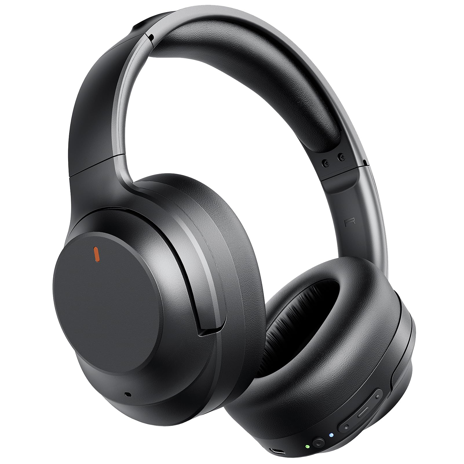 Upgraded Noise-Cancelling-Kopfhörer mit Bluetooth 5.4, Aktive Rauschunterdrückung (ANC) & ENC Mikrofon, Hi-Fi Stereo mit Tiefen Bässen, 30 Std. Spielzeit, Leichtes Design für Reisen/Büro/Zuhause black Angebot bei HelloDeals