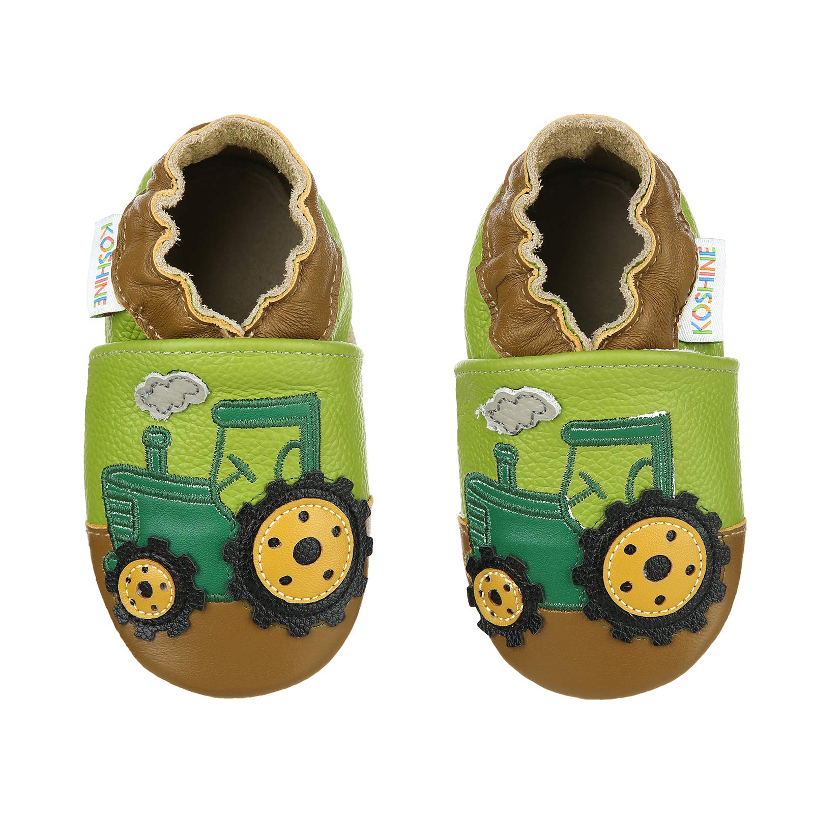 Weiches Leder Krabbelschuhe Baby Schuhe Kinder Lauflernschuhe Hausschuhe 0-3 Jahre (Grau, 18) 24/25 EU Traktor Angebot bei HelloDeals