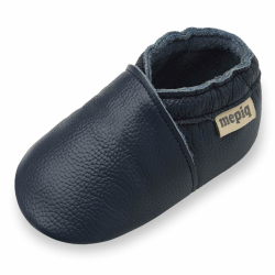 Krabbelschuhe Baby Lauflernschuhe lederpatschen Jungen Mädchen Weicher Leder Kleinkind Wildleder rutschfeste Lederschuhe 12-18 Monate Dunkelblau Angebot bei HelloDeals