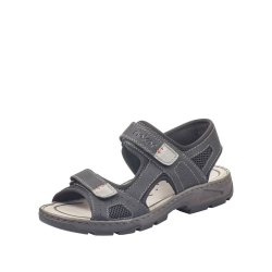 Rieker Herren Klassische Sandalen 26156, Männer Sandalen 46 EU Schwarz Angebot bei HelloDeals