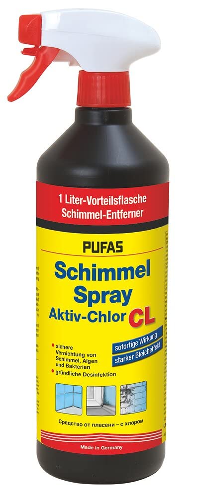 Pufas Schimmelspray 1 Liter vernichtet Pilze, Moos, Schimmel, Bakterien und Algen Angebot bei HelloDeals