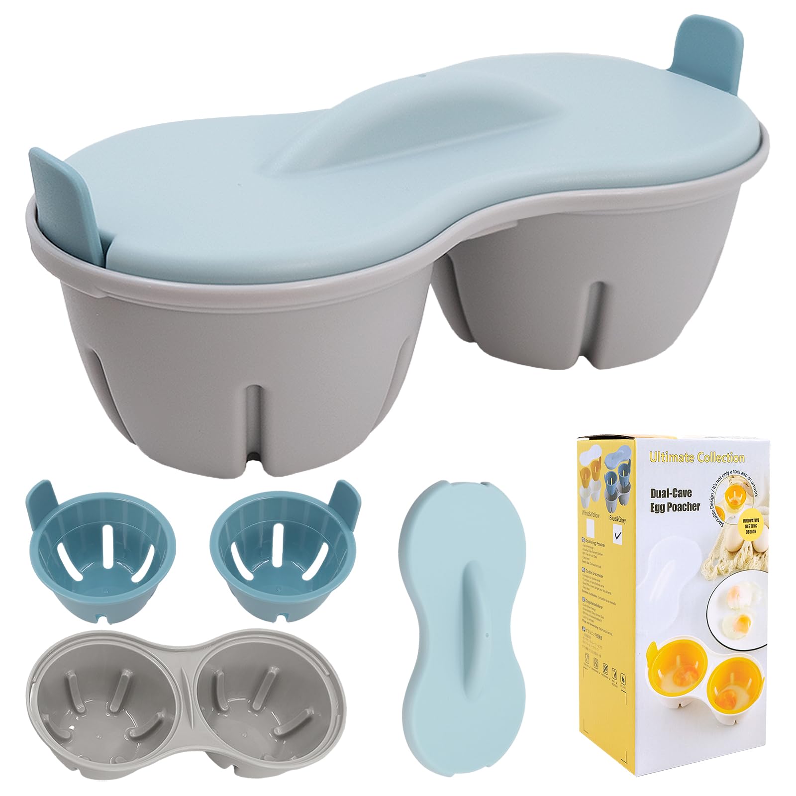 Mikrowellen Eierkocher für 2 Eier – Praktischer Eierkocher für die Mikrowelle mit Antihaftbeschichtung, Perfekt für Weich-, Mittel- oder Hartgekochte Eier, Einfach und Schnell Angebot bei HelloDeals