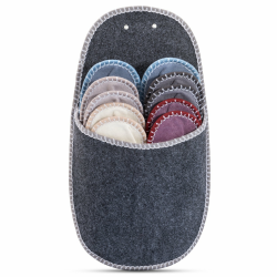 ONVAYA Hausschuhe 5er-Set Filzpantoffel grau, Größen: 37/39, 40/43, 43/45 Angebot bei HelloDeals