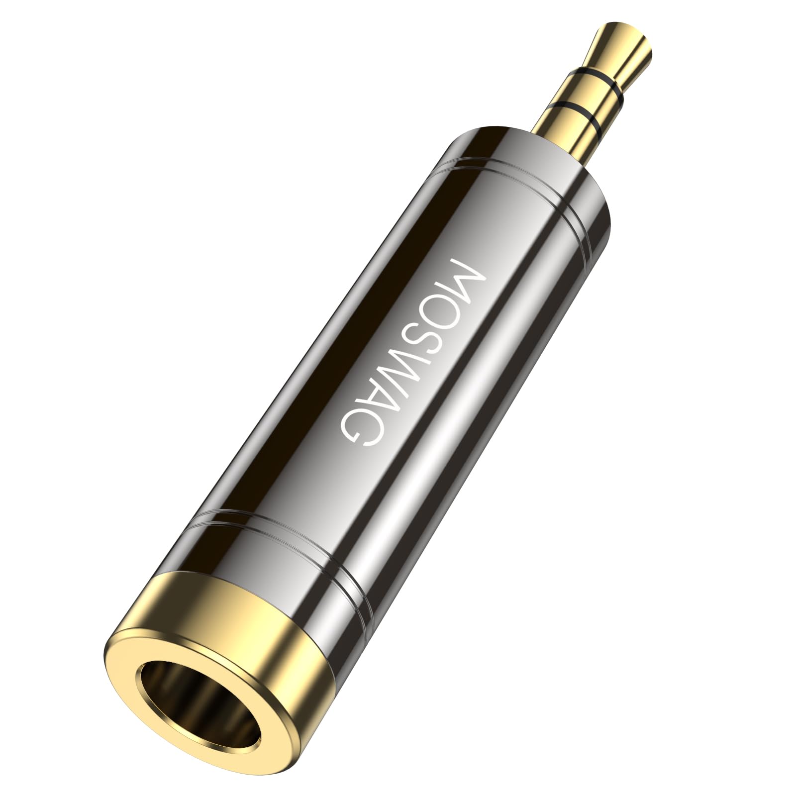 MOSWAG 3.5 auf 6.35 TRS Adapter, 6.35 auf 3,5 mm Stereo Adapter, 3,5 Klinke auf 6,35 Buchse Klinkenadapter Konvertiert für Kopfhörer, Klavier, Gitarre, Verstärker, Laptops, MP3, MP4 (1 Pack) 1 Pack Schwarz Angebot bei HelloDeals