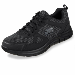 Skechers , , EU 43 EU Black Leather Mesh Trim Angebot bei HelloDeals