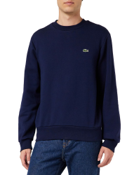 Lacoste Herren Sweatshirt aus Gebürsteter Bio-Baumwolle Sweatshirt L Marineblau Angebot bei HelloDeals