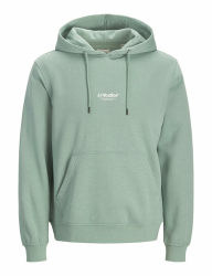 JACK & JONES Herren Hoodie Kapuzenpullover JJESOHO Sweat Hood - Relaxed Fit XL Mineral Blue Angebot bei HelloDeals