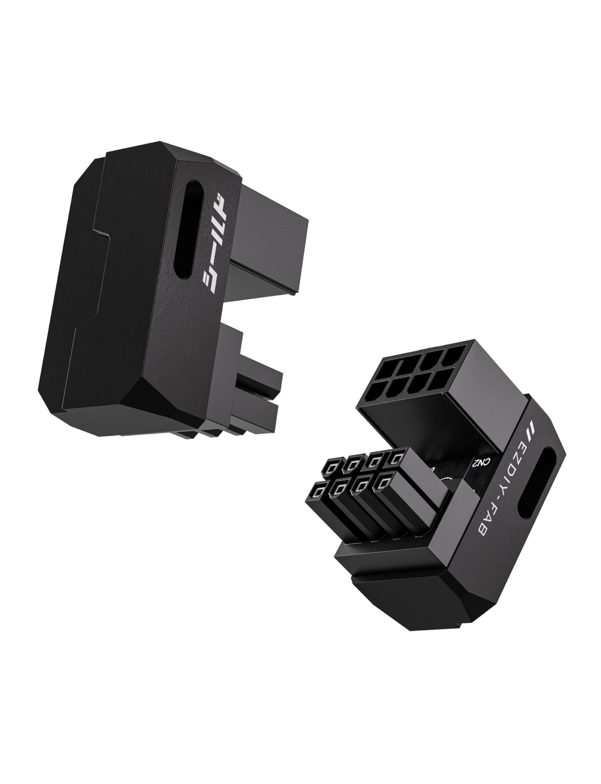 EZDIY-FAB Shield Series 8-Pin PCIe GPU Power Adapter,180-Grad-U-Turn Abgewinkelter Anschluss,Aluminium Design für Grafikkarten-Reverse Typ,Schwarz-2 Pack RVS-Schwarz Angebot bei HelloDeals