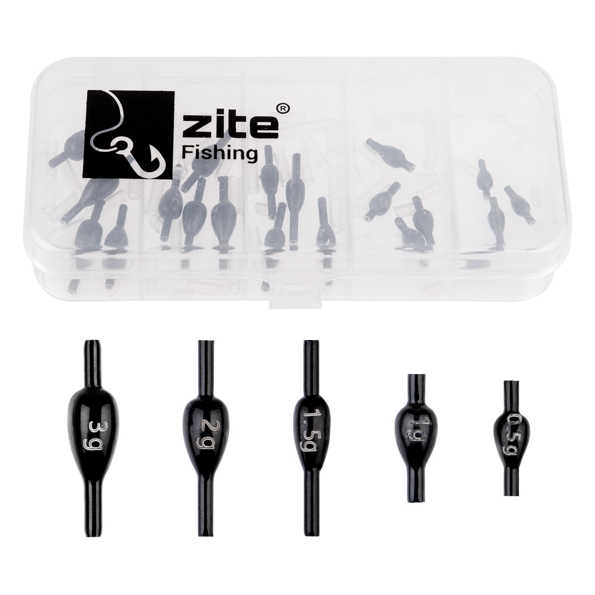 Zite Fishing Forellenblei Sortiment mit Sortierbox | 25 STK Angelblei Sinker Forelle in Box | 0,5g, 1g, 1,5g, 2g, 3g Tremarella Gewichte Set | Grund- & Schleppmontagen mit Pose & Sbirolino Forellensee Angebot bei HelloDeals