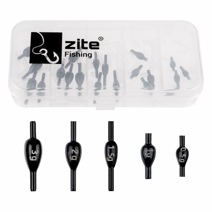 Zite Fishing Forellenblei Sortiment mit Sortierbox | 25 STK Angelblei Sinker Forelle in Box | 0,5g, 1g, 1,5g, 2g, 3g Tremarella Gewichte Set | Grund- & Schleppmontagen mit Pose & Sbirolino Forellensee Angebot bei HelloDeals