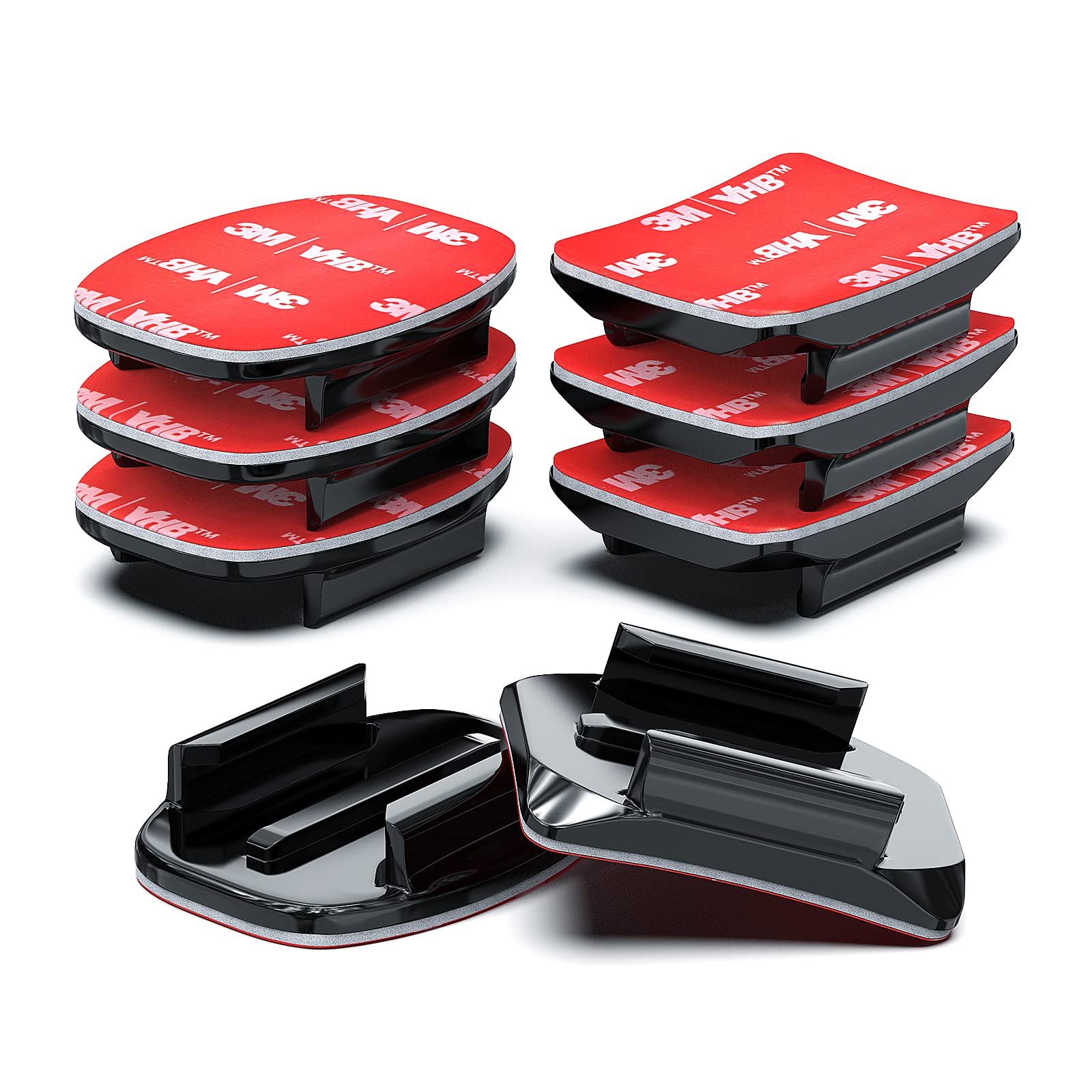 Klebepads Klebehalterungen 3M Helm Halterung Kleber Gebogene Gerade Kompatibel mit GoPro Hero 13 12 11 10 Max 9 8 7 6 5 4 Session DJI Osmo Action Kameras (8 Stück) 8 Packungen Angebot bei HelloDeals